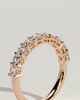 Abbey - Round Eternity Band Wedding Ring - Half Eternity 18k Rose Gold
