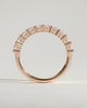 Abbey - Round Eternity Band Wedding Ring - Half Eternity 18k Rose Gold