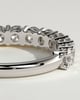 Abbey - Round Eternity Band Wedding Ring - Half Eternity 18k White Gold