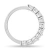 Abbey - Round Stone Eternity Wedding Ring - Half Eternity 18k White Gold