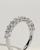 Abbey - Round Eternity Band Wedding Ring - Half Eternity 18k White Gold