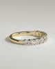 Abbey - Round Eternity Band Wedding Ring - Half Eternity 18k Yellow Gold