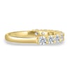 Abbey - Round Stone Eternity Wedding Ring - Half Eternity 18k Yellow Gold