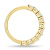 Abbey - Round Stone Eternity Wedding Ring - Half Eternity 18k Yellow Gold