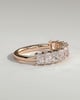 Adeline - Radiant Eternity Band Wedding Ring - Half Eternity 18k Rose Gold