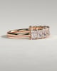 Adeline - Radiant Eternity Band Wedding Ring - Half Eternity 18k Rose Gold