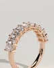 Adeline - Radiant Eternity Band Wedding Ring - Half Eternity 18k Rose Gold