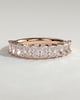 Adeline - Radiant Eternity Band Wedding Ring - Half Eternity 18k Rose Gold