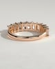 Adeline - Radiant Eternity Band Wedding Ring - Half Eternity 18k Rose Gold