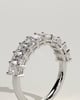 Adeline - Radiant Eternity Band Wedding Ring - Half Eternity 18k White Gold