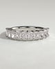 Adeline - Radiant Eternity Band Wedding Ring - Half Eternity 18k White Gold