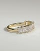 Adeline - Radiant Eternity Band Wedding Ring - Half Eternity 18k Yellow Gold