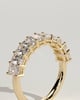 Adeline - Radiant Eternity Band Wedding Ring - Half Eternity 18k Yellow Gold