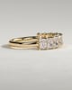 Adeline - Radiant Eternity Band Wedding Ring - Half Eternity 18k Yellow Gold