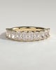 Adeline - Radiant Eternity Band Wedding Ring - Half Eternity 18k Yellow Gold