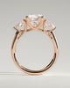 Adelyn - Round Trilogy with Trellis Setting - 18k Rose Gold