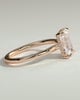 Adina - Radiant Floating Low Set Flush Solitaire with Hidden Halo - 18k Rose Gold