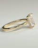 Adina - Radiant Floating Low Set Flush Solitaire with Hidden Halo - 18k Yellow Gold