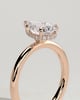 Ainsley - 5 Claw Pear Solitaire with Hidden Halo - 18k Rose Gold
