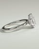 Ainsley - 5 Claw Pear Solitaire with Hidden Halo - 18k White Gold