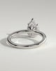 Ainsley - 5 Claw Pear Solitaire with Hidden Halo - 18k White Gold