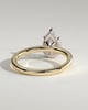 Ainsley - 5 Claw Pear Solitaire with Hidden Halo - 18k Yellow Gold / 18k White Gold