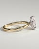 Ainsley - 5 Claw Pear Solitaire with Hidden Halo - 18k Yellow Gold / 18k White Gold