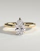 Ainsley - 5 Claw Pear Solitaire with Hidden Halo - 18k Yellow Gold