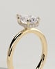 Ainsley - 5 Claw Pear Solitaire with Hidden Halo - 18k Yellow Gold
