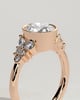 Alessia - Round Bezel Solitaire with Clustered Round-Marquise Mixed Set Shoulder Stones Engagement Ring - 18k Rose Gold
