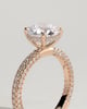 Alex  4 Claw Triple Pave Solitaire - 18k Rose Gold