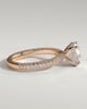 Alex  4 Claw Triple Pave Solitaire - 18k Rose Gold