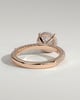 Alex  4 Claw Triple Pave Solitaire - 18k Rose Gold