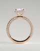 Alex  4 Claw Triple Pave Solitaire - 18k Rose Gold