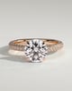 Alex  4 Claw Triple Pave Solitaire - 18k Rose Gold