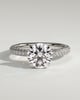 Alex  4 Claw Triple Pave Solitaire - 18k White Gold