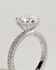 Alex  4 Claw Triple Pave Solitaire - 18k White Gold
