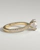 Alex  4 Claw Triple Pave Solitaire - 18k Yellow Gold
