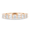 Alexandra - Oval Eternity Ring - Half Eternity 18k Rose Gold