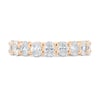 Alexandra - Oval Eternity Ring - Half Eternity 18k Rose Gold