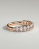 Alexandra - Oval Eternity Band Wedding Ring - Half Eternity 18k Rose Gold