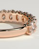 Alexandra - Oval Eternity Band Wedding Ring - Half Eternity 18k Rose Gold