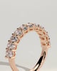 Alexandra - Oval Eternity Band Wedding Ring - Half Eternity 18k Rose Gold