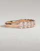 Alexandra - Oval Eternity Band Wedding Ring - Half Eternity 18k Rose Gold