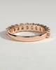 Alexandra - Oval Eternity Band Wedding Ring - Half Eternity 18k Rose Gold