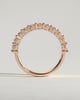 Alexandra - Oval Eternity Band Wedding Ring - Half Eternity 18k Rose Gold