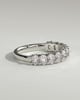 Alexandra - Oval Eternity Band Wedding Ring - Half Eternity 18k White Gold