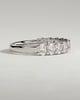 Alexandra - Oval Eternity Band Wedding Ring - Half Eternity 18k White Gold