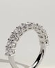 Alexandra - Oval Eternity Band Wedding Ring - Half Eternity 18k White Gold