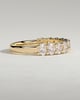 Alexandra - Oval Eternity Band Wedding Ring - Half Eternity 18k Yellow Gold